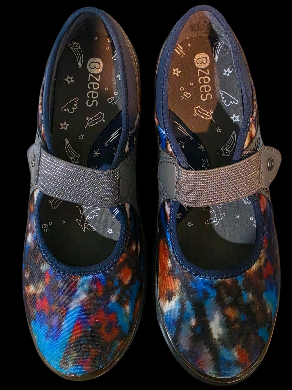 Bzees Reign Mary Jane Slip Ons Comfort Shoes Multicolor Women's 7 Athleisure Box